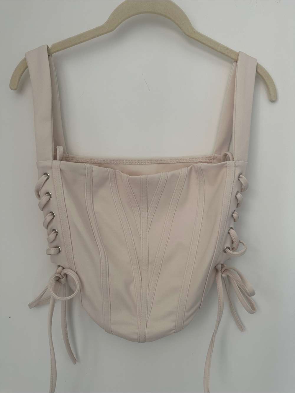SHEIN Lace Up corset cropped Tank Top M